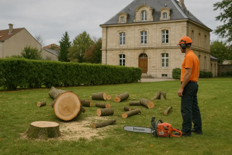 Abattage d'arbre devant une maison a Nancy