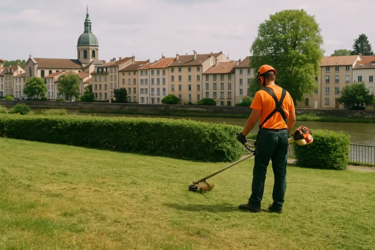 Debroussaillage pro a Nancy avec vue sur la ville