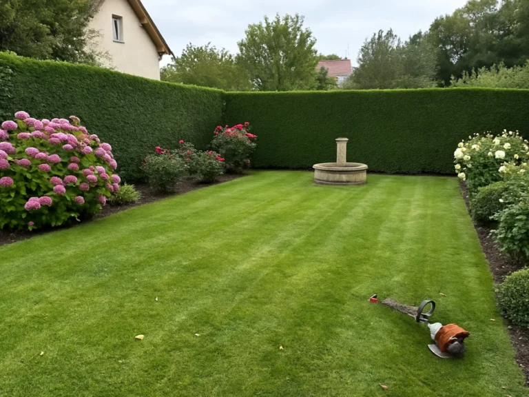 Jardin bien entretenu à Nancy – Résultat après intervention